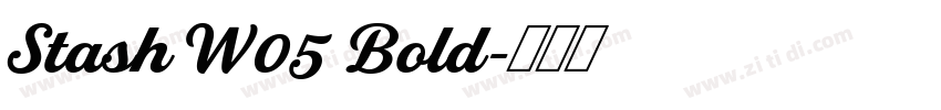 Stash W05 Bold字体转换